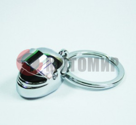 Брелок в виде серебр. мотошлема, стальной Брелок в виде серебр. мотошлема, стальной