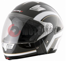 Шлем MICHIRU MI 190 черно-белый, L Шлем MICHIRU MI 190 черно-белый, L