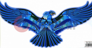 Наклейка Орел (160х320) техно синий Наклейка Орел (160х320) техно синий