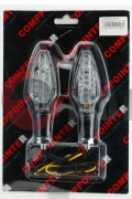 Указатели поворотов светодиодные (LED-005) (пара)универс.округлый ромб Указатели поворотов светодиодные (LED-005) (пара)универс.округлый ромб